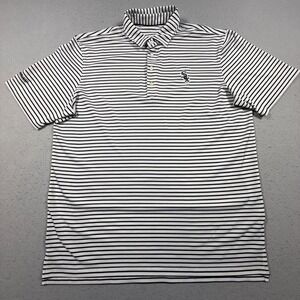 Levelwear Chicago White Sox MLB Striped Polo Shirt Mens Large Black White Golf